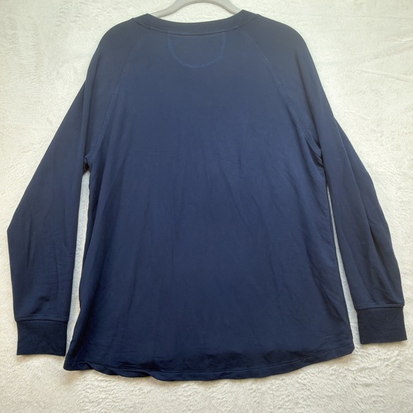 Lake Pajama Set Navy Blue Modal Loungewear Long Sleeve Top Pants Women M - Picture 7 of 15